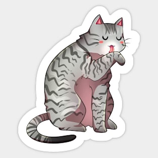 Gray Tabby Cat V.2 Sticker